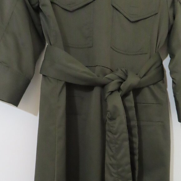 NWOT Margot & Clemence Khaki Green Utility Dress - Picture 3 of 7